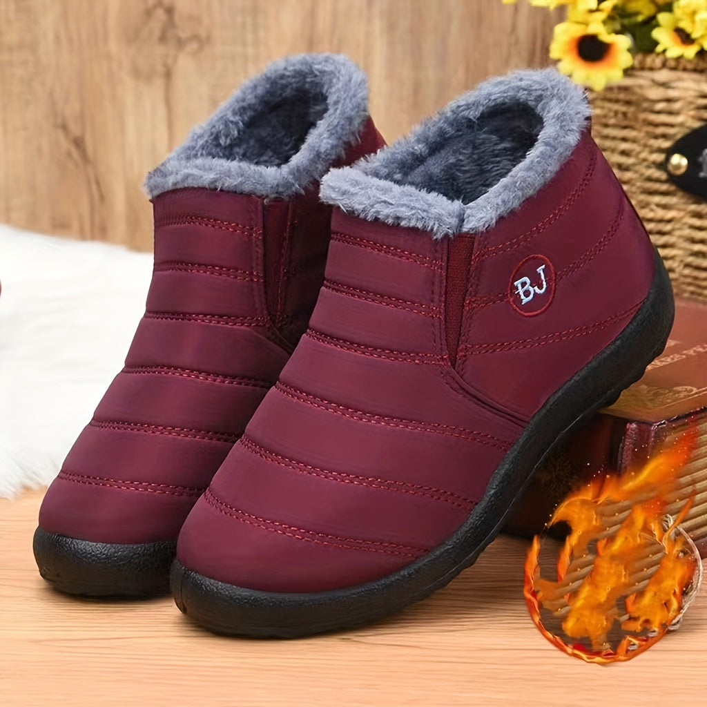 Men's Snow Boots - Warm Fleece Cozy Non-slip Ankle Boots for Winter Hiking