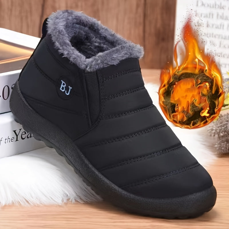 Men's Snow Boots - Warm Fleece Cozy Non-slip Ankle Boots for Winter Hiking